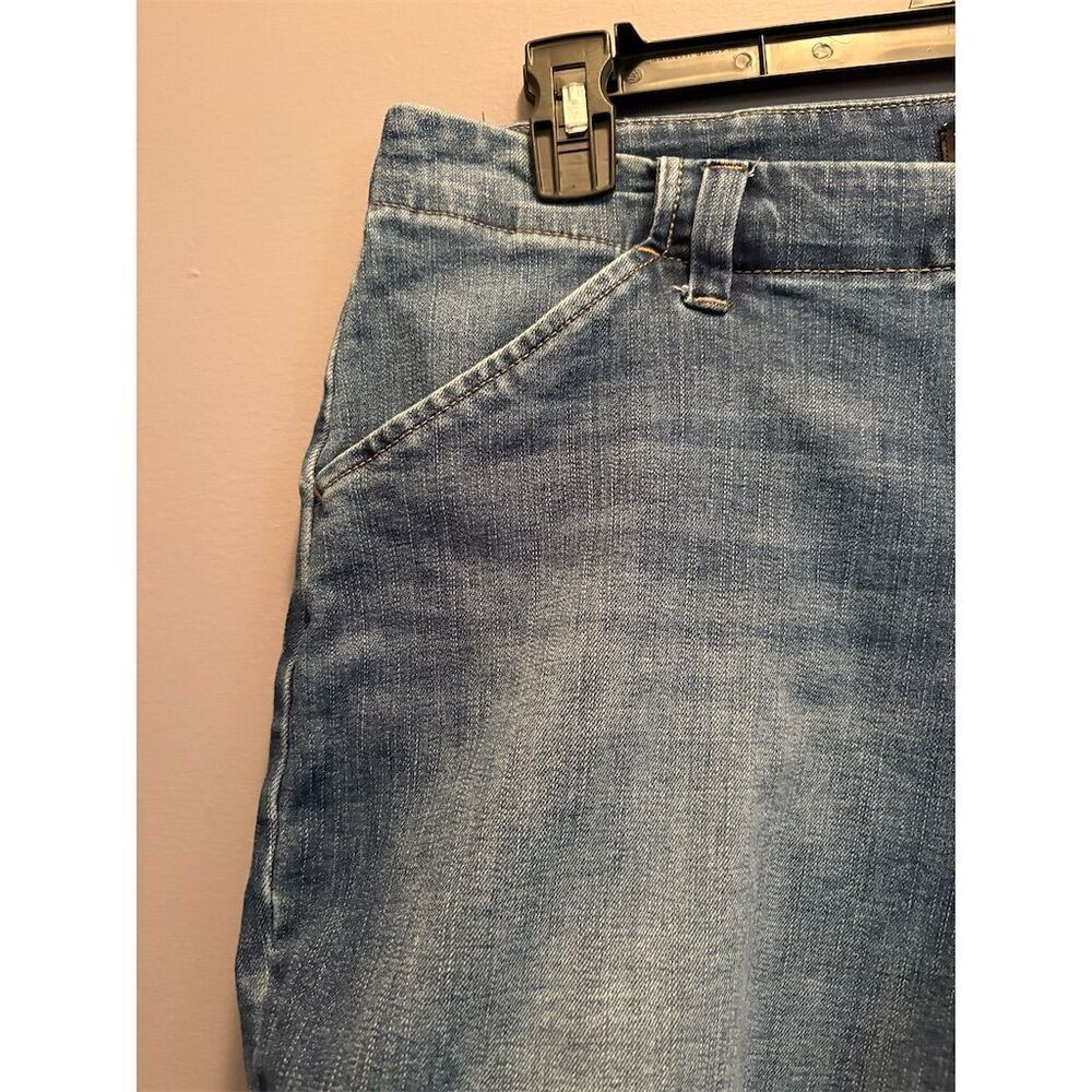 Lee Women's Bermuda Denim Shorts Blue Size 12 Casual Mid Rise - Picture 2 of 8